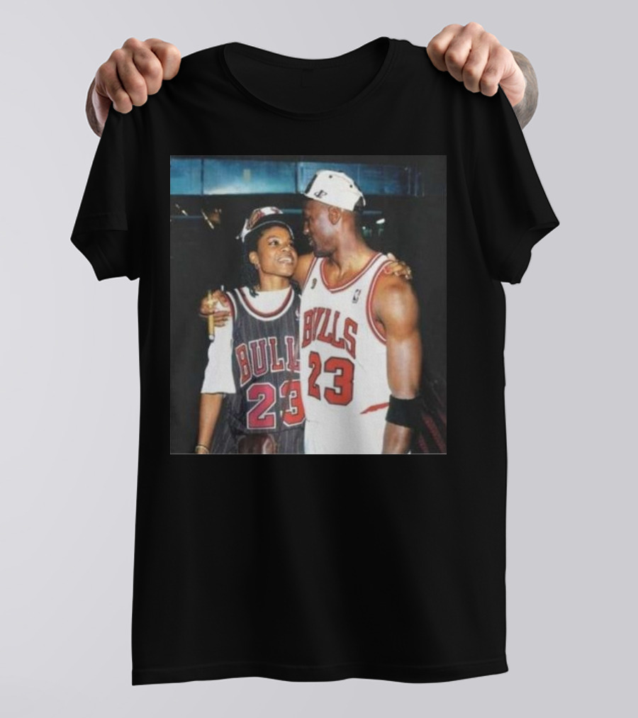 Bulls 23 Michael Jordan And Sheryl Swoopes In Chicago Bulls Jerseys T-Shirt