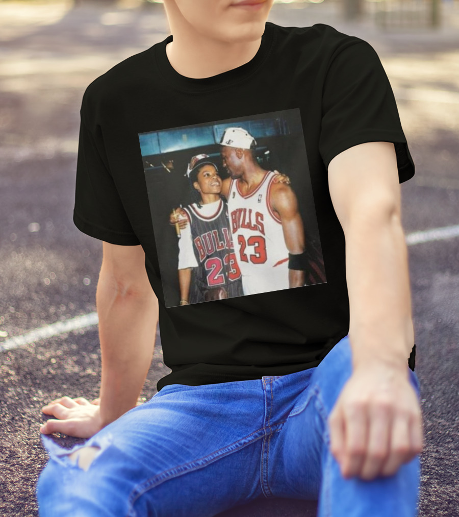Bulls 23 Michael Jordan And Sheryl Swoopes In Chicago Bulls Jerseys T-Shirt