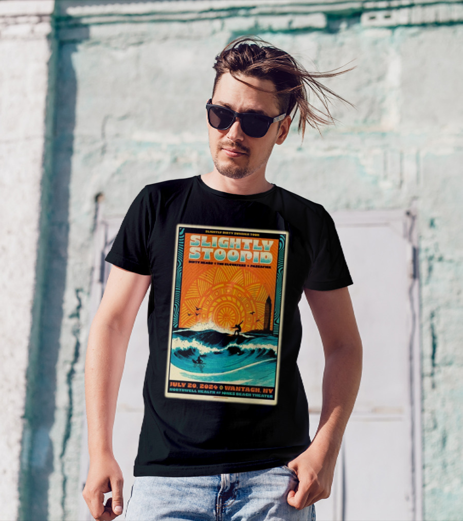Slightly Stoopid Dirty Heads The Elovaters Passafire Slightly Dirty Summer Tour Northwell Health Jones Beach Theater Wantagh NY July 20 T-Shirt