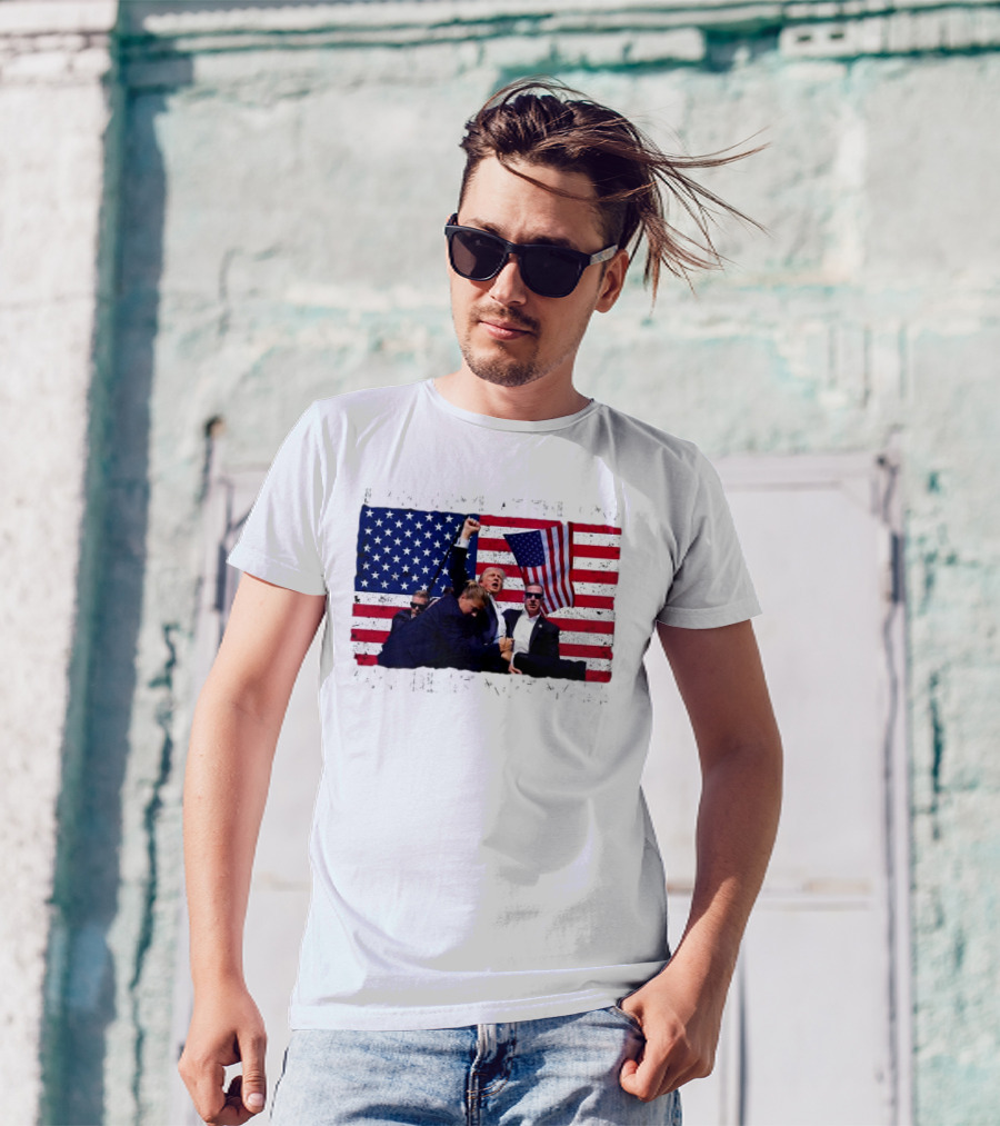 If You Come At The King You Best Not Miss US Flag Trump 2024 Fight T-Shirt