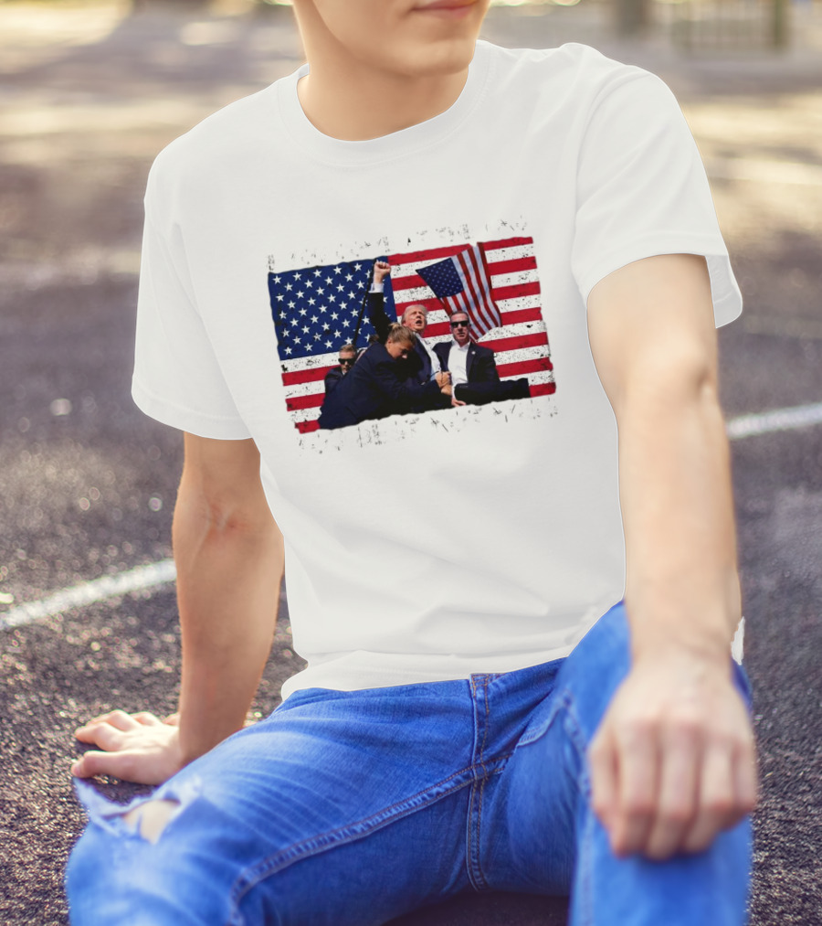 If You Come At The King You Best Not Miss US Flag Trump 2024 Fight T-Shirt