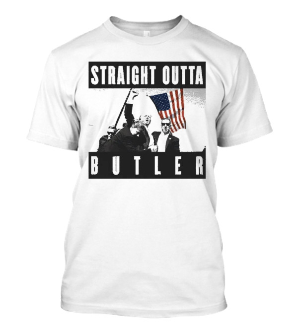Trump Straight Outta Butler American Flag T-Shirt