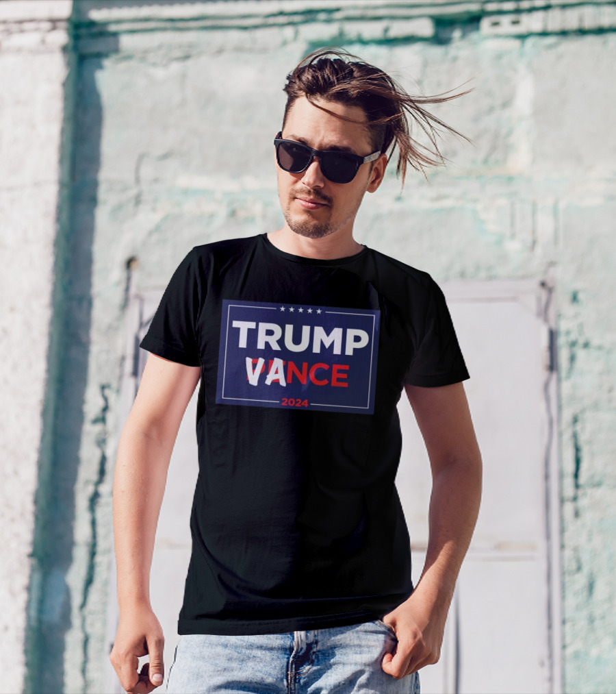 Trump Vance 2024 Yard Sign With Pence Crossed Out T-Shirt