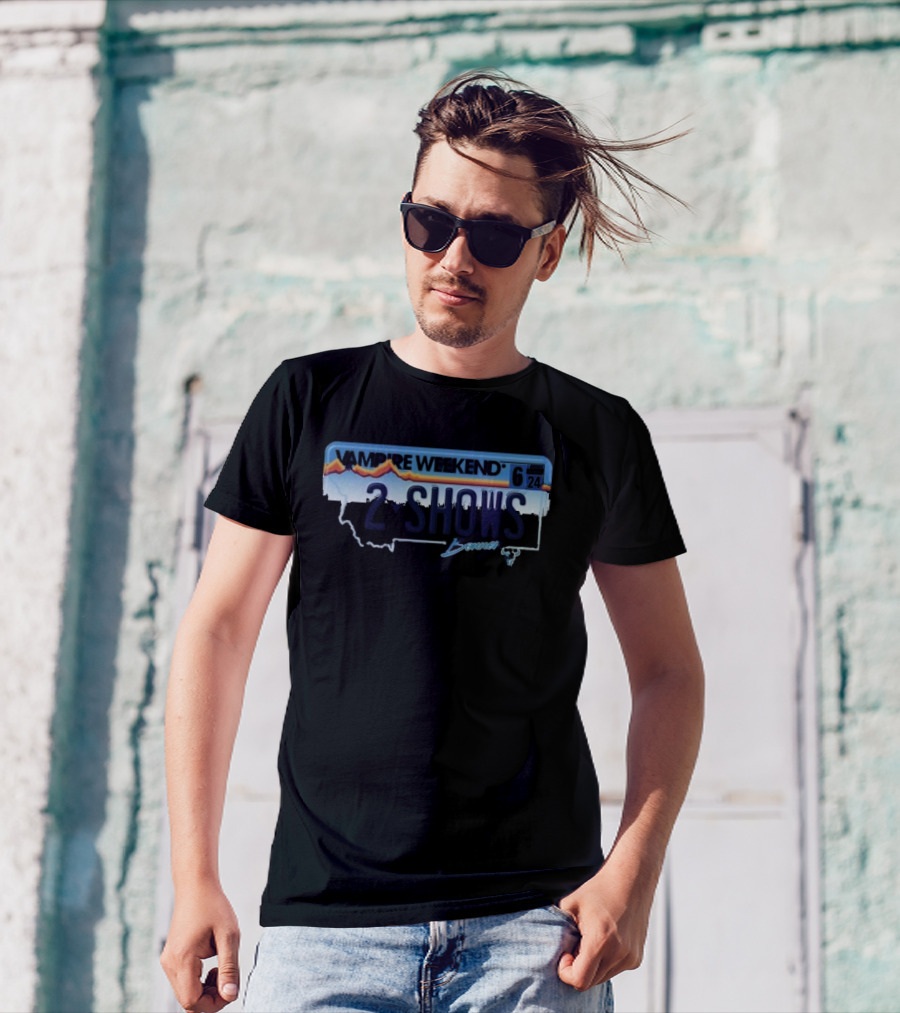 Vampire Weekend 2 Shows Bonner Montana 6-24 T-Shirt