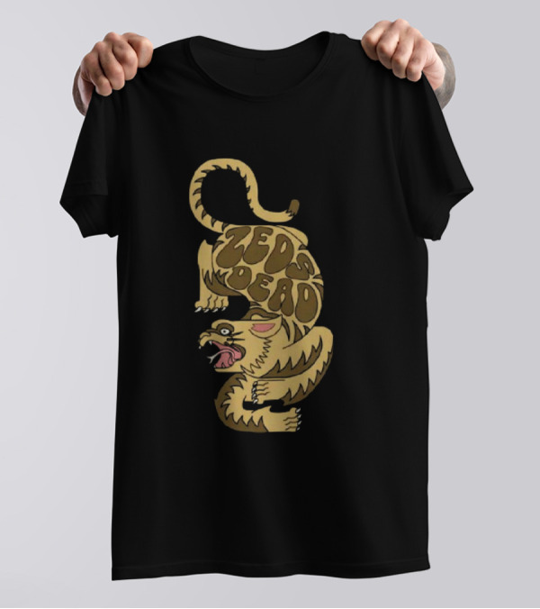 Zeds Dead Luxfury Black Retro Tiger Design Zeds Dead T-Shirt