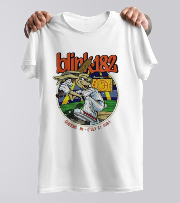 Blink 182 One More Time Baseball Character Citi Field Queens NY July 21 T-Shirt