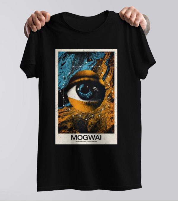 Mogwai Live At ArcTanGent Festival August 17 2024 Blue Eye Abstract Marbled T-Shirt