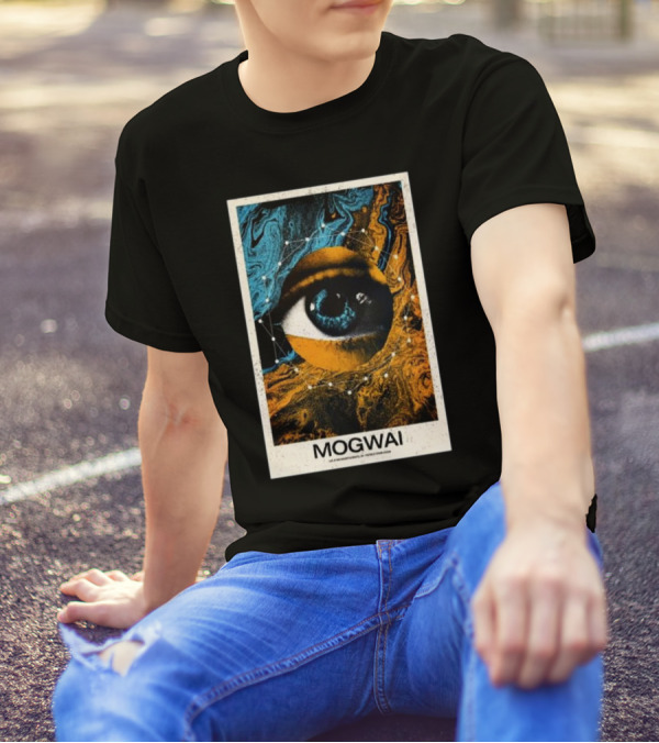 Mogwai Live At ArcTanGent Festival August 17 2024 Blue Eye Abstract Marbled T-Shirt