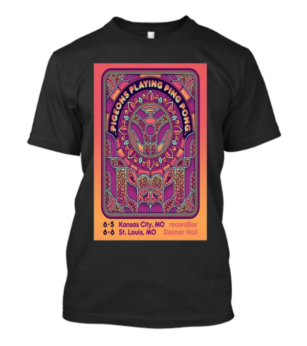 Pigeons Playing Ping Pong Tour Kansas City St. Louis June 5-6 T-Shirt