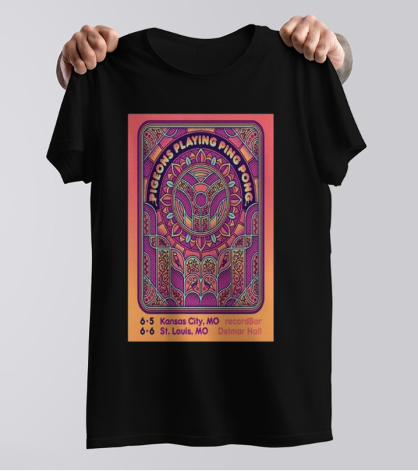 Pigeons Playing Ping Pong Tour Kansas City St. Louis June 5-6 T-Shirt