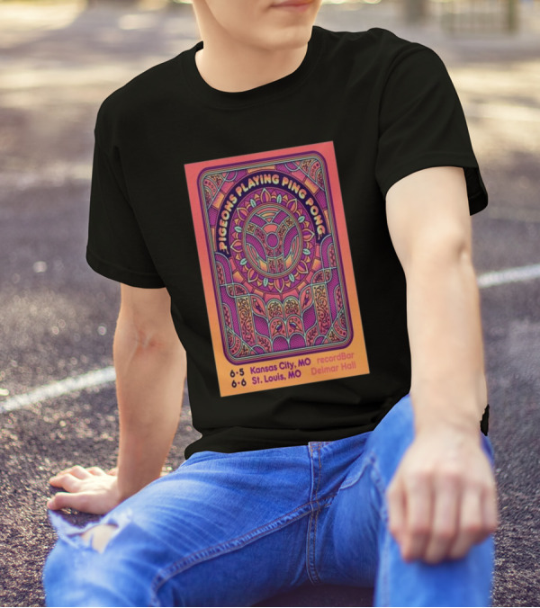 Pigeons Playing Ping Pong Tour Kansas City St. Louis June 5-6 T-Shirt