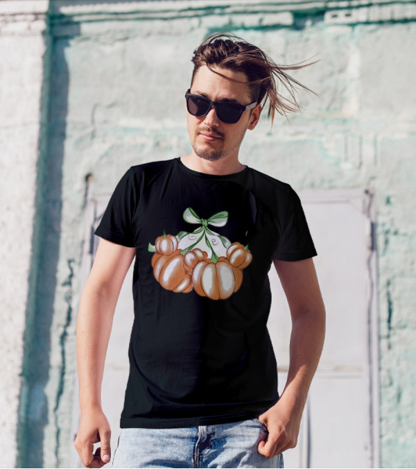 Ropedropthreads Pumpkin Bow Cluster T-Shirt