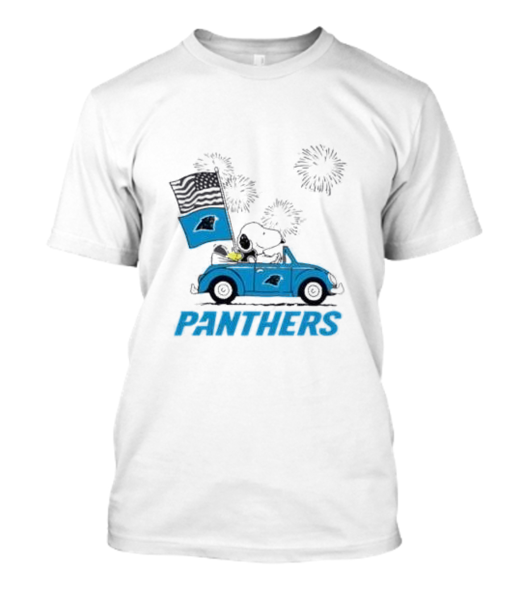 Snoopy Woodstock Carolina Panthers 4th Of July T-Shirt