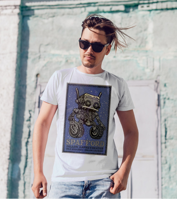 Spafford Dillon Amphitheater July 15th 2024 Dillon Colorado Robot T-Shirt