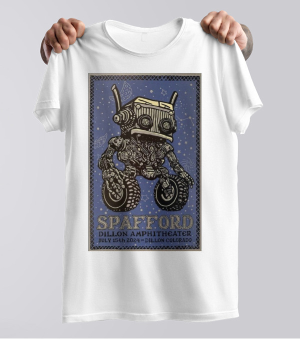 Spafford Dillon Amphitheater July 15th 2024 Dillon Colorado Robot T-Shirt
