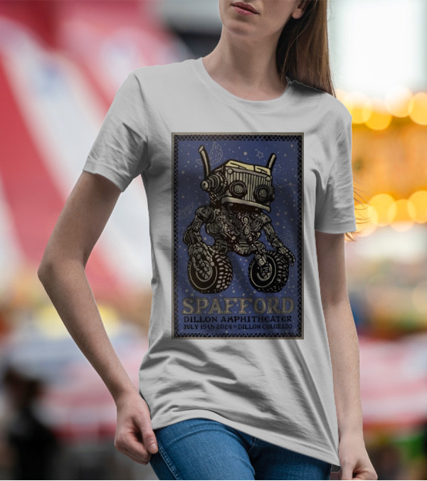 Spafford Dillon Amphitheater July 15th 2024 Dillon Colorado Robot T-Shirt
