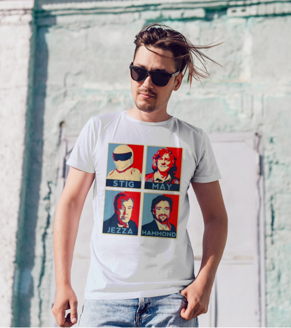 Stig May Jezza Hammond Top Gear Iconic Trio T-Shirt