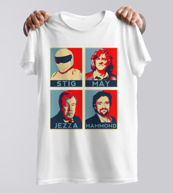 Stig May Jezza Hammond Top Gear Iconic Trio T-Shirt
