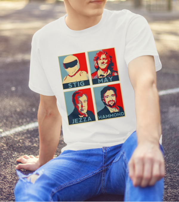Stig May Jezza Hammond Top Gear Iconic Trio T-Shirt