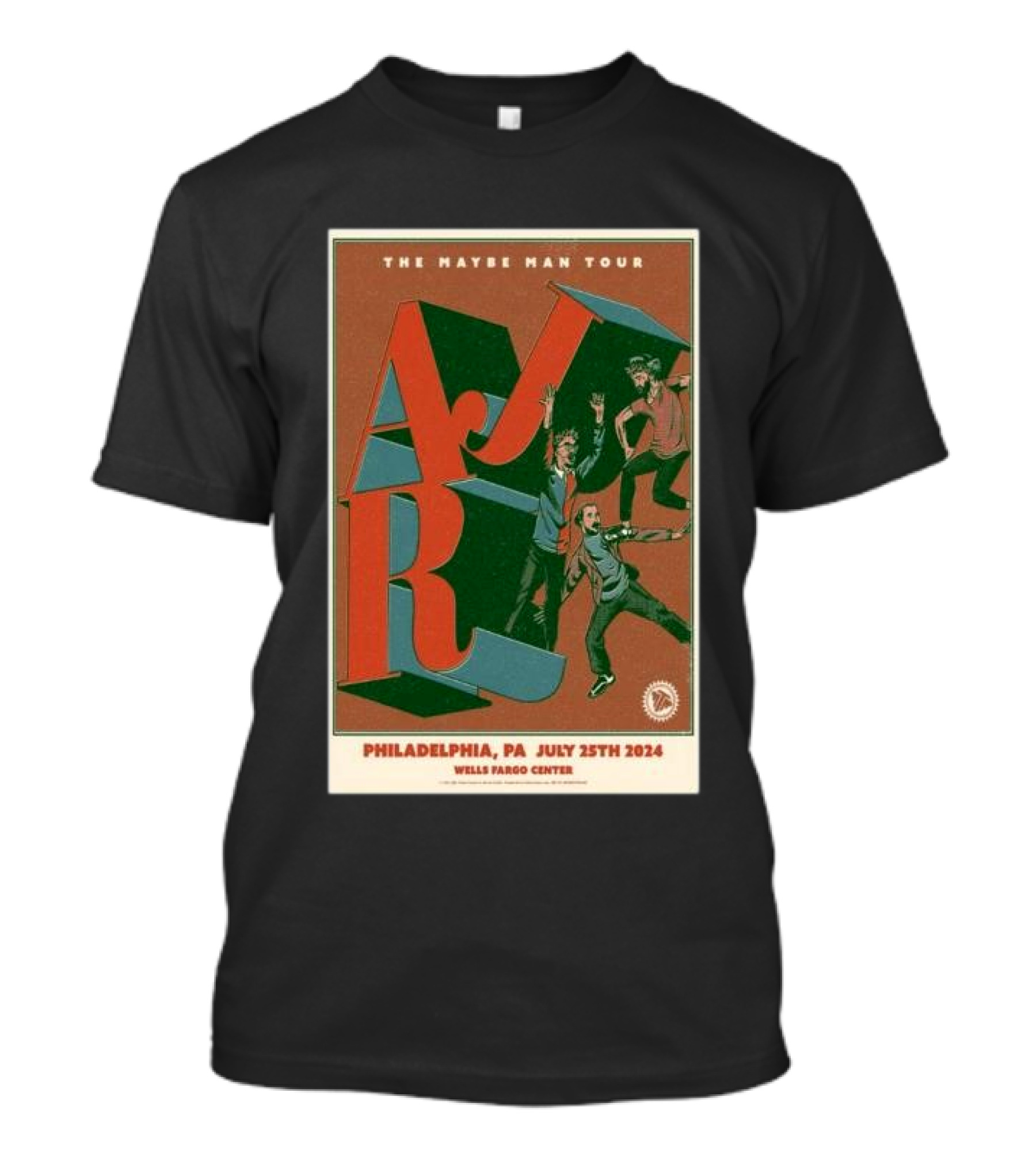 The Maybe Man Tour AJR Philadelphia PA July 25th 2024 Wells Fargo Center T-Shirt