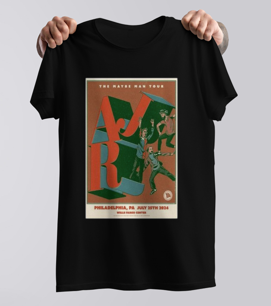 The Maybe Man Tour AJR Philadelphia PA July 25th 2024 Wells Fargo Center T-Shirt