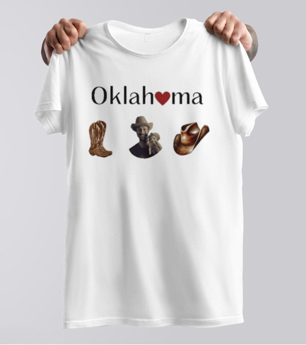 Cherrydaze Oklahoma Heart Cowboy Boots And Hat Cowboy T-Shirt