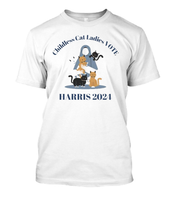 Childless Cat Ladies Vote Harris T-Shirt