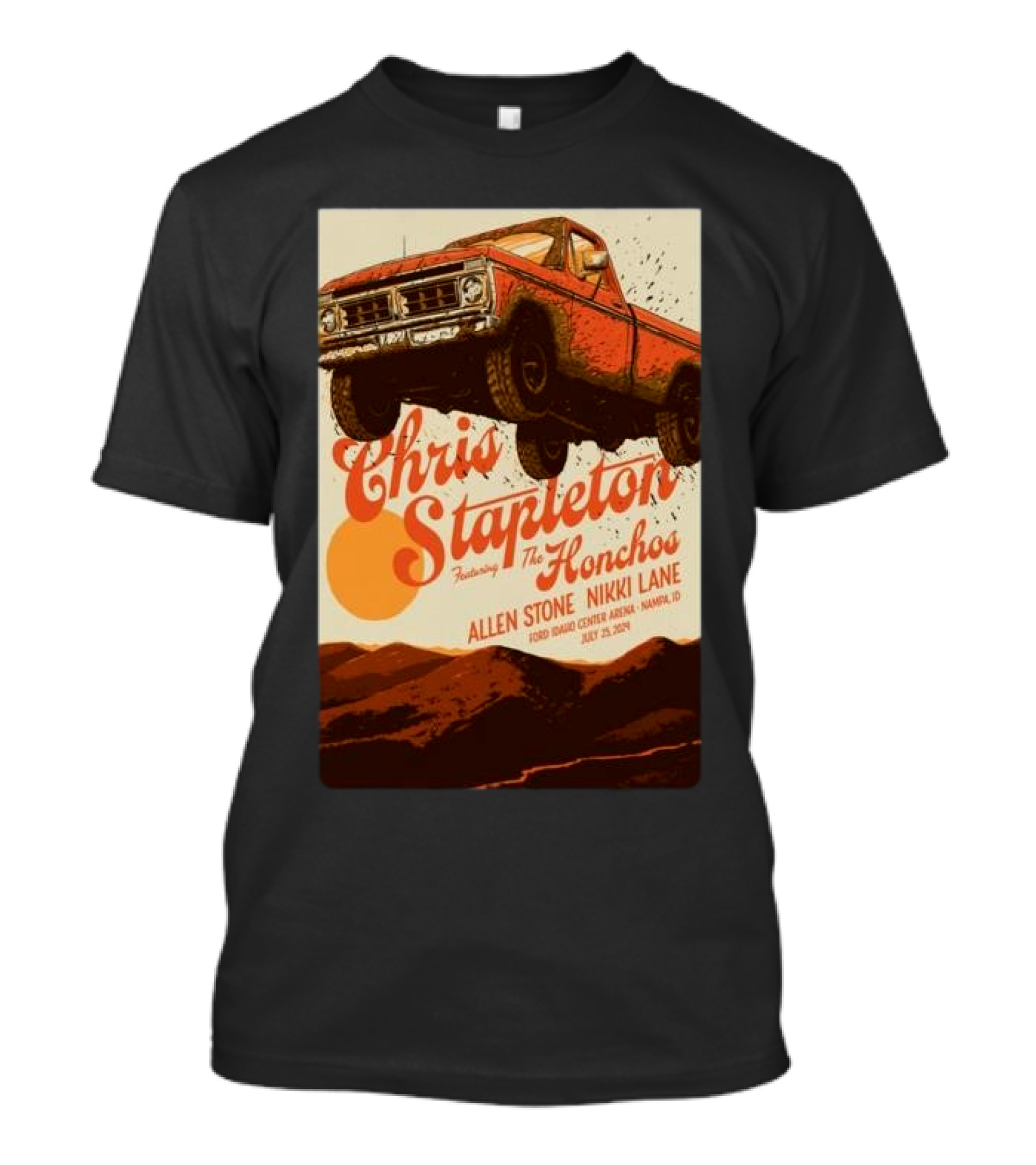 Chris Stapleton Featuring The Honchos Allen Stone Nikki Lane July 25 2024 Ford Idaho Center Nampa Red Truck T-Shirt