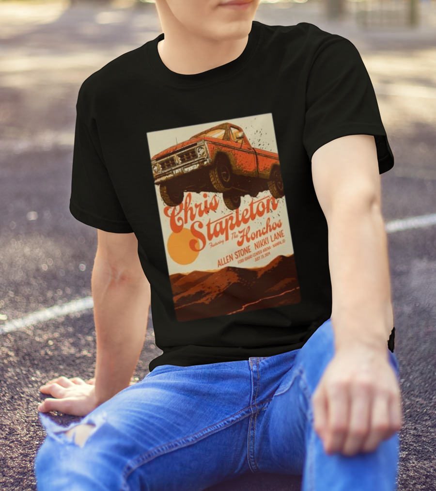 Chris Stapleton Featuring The Honchos Allen Stone Nikki Lane July 25 2024 Ford Idaho Center Nampa Red Truck T-Shirt