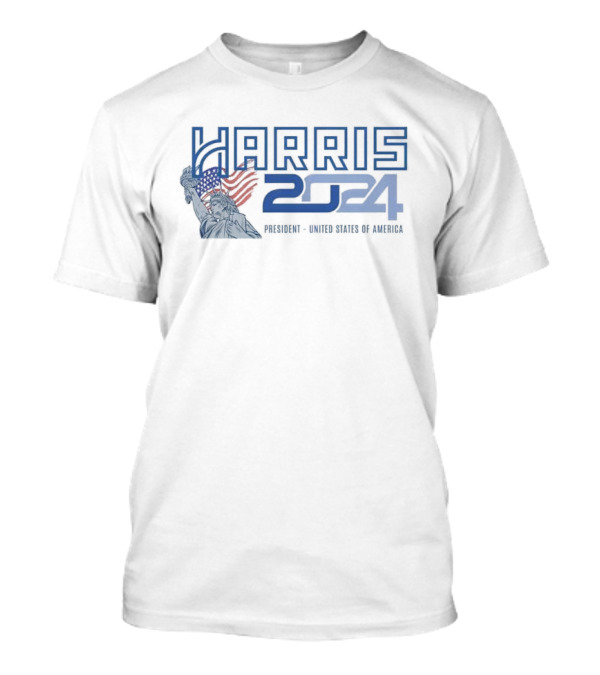 Harris 2024 President United States Of America American Flag Liberty T-Shirt