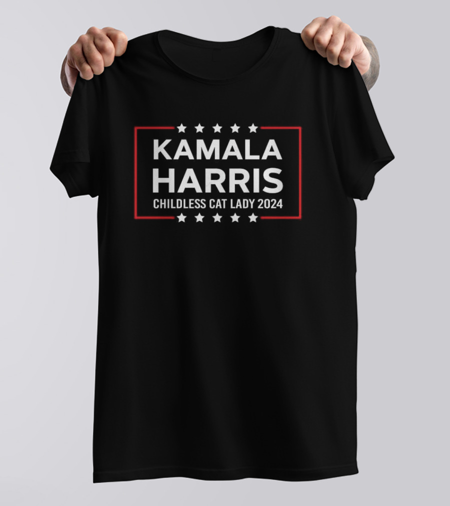 Kamala Harris Childless Cat Lady 2024 T-Shirt