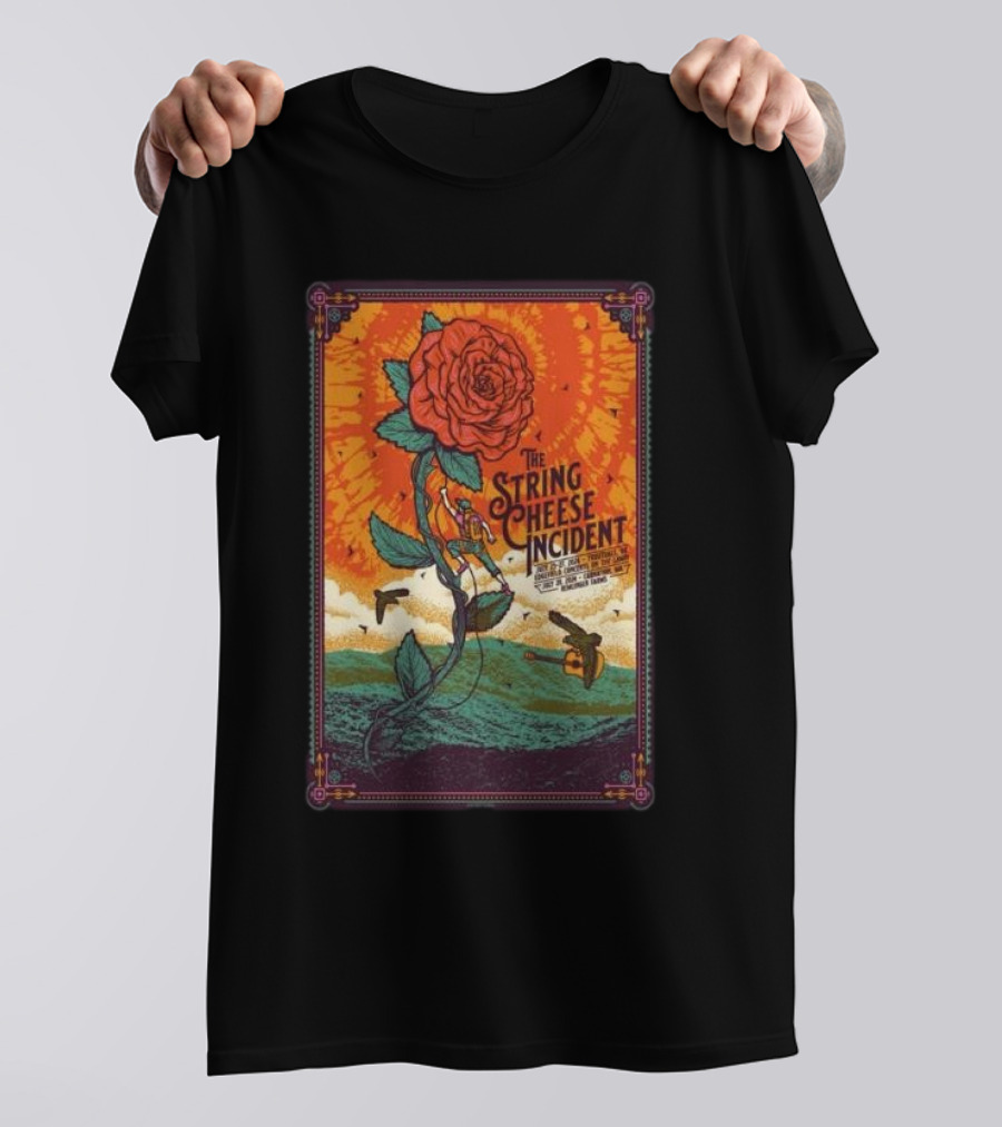 The String Cheese Incident July 25th-27th 2024 Troutdale Oregon Rose And Musical T-Shirt