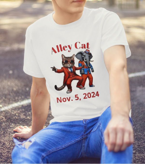 Alley Cat Nov 5 2024 Republican Elephant In Suits And Sunglasses T-Shirt
