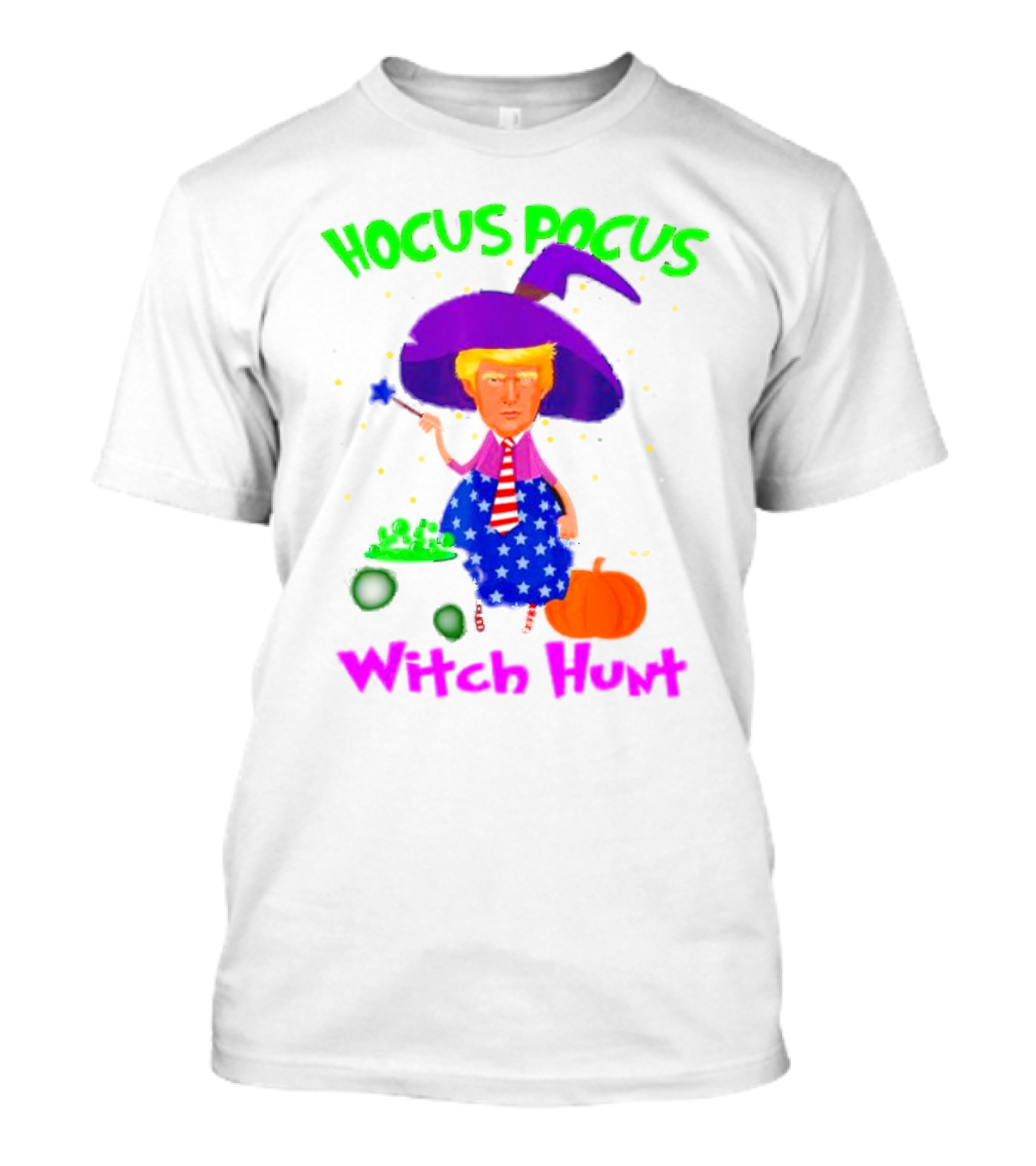 Hocus Pocus Witch Hunt President Trump Halloween Trick Treat T-Shirt