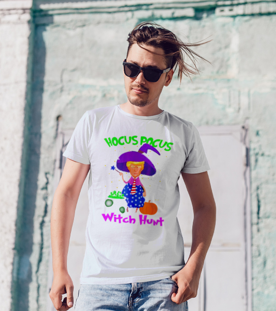 Hocus Pocus Witch Hunt President Trump Halloween Trick Treat T-Shirt