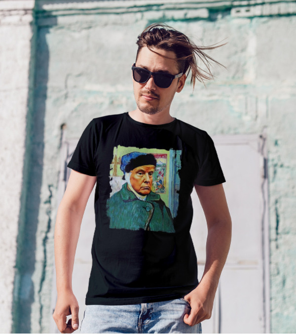 Trump Van Gogh Ear Bandage Painting T-Shirt