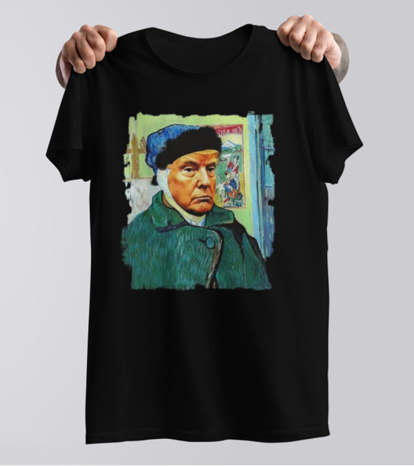 Trump Van Gogh Ear Bandage Painting T-Shirt