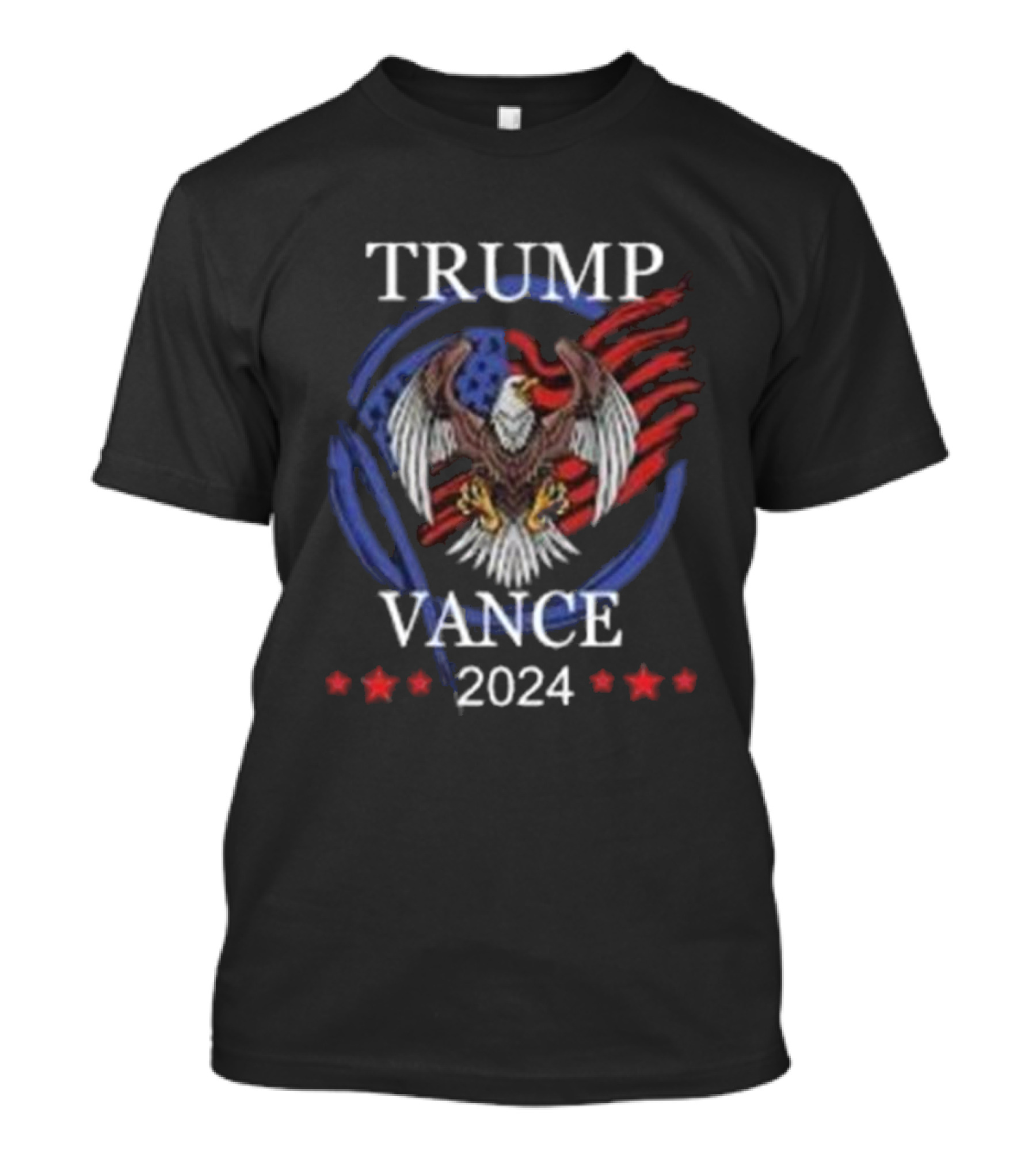 Trump Vance 2024 Bald Eagle American Flag Stars T-Shirt