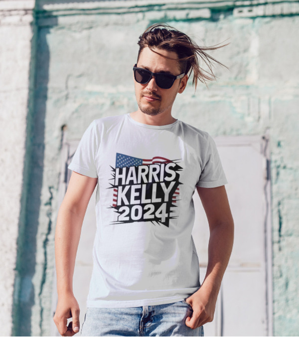 Harris Kelly 2024 American Flag Campaign T-Shirt