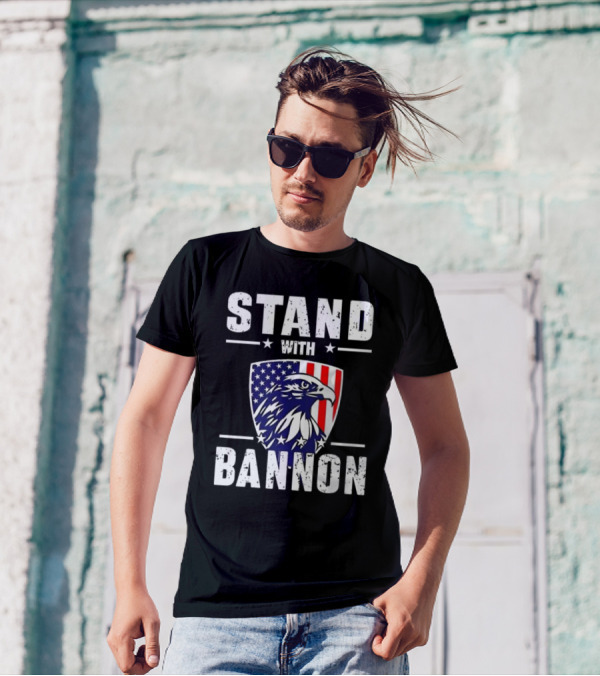 Stand With Bannon 2024 Eagle American Flag T-Shirt