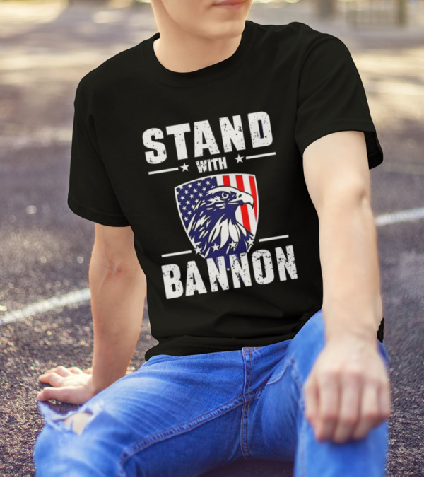 Stand With Bannon 2024 Eagle American Flag T-Shirt