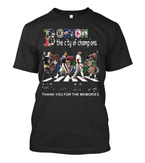 Boston The City Of Champions Thank You For The Memories Abbey Road T-Shirt
