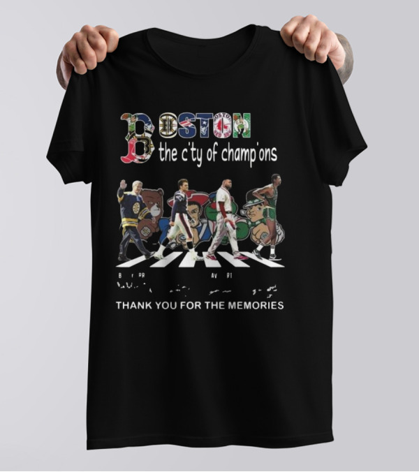 Boston The City Of Champions Thank You For The Memories Abbey Road T-Shirt