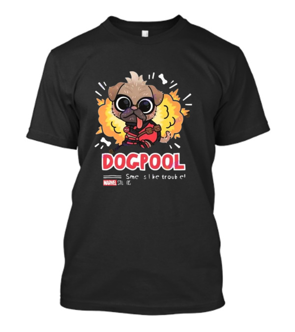 Marvel Dogpool Smells Like Trouble Explosion T-Shirt