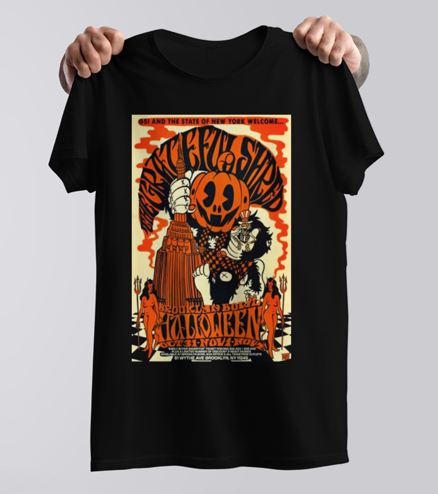 GSI New York Grateful Shred Halloween Brooklyn Bowl October 31 To November 1, T-Shirt
