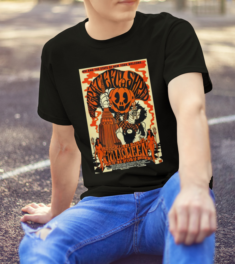 GSI New York Grateful Shred Halloween Brooklyn Bowl October 31 To November 1, T-Shirt