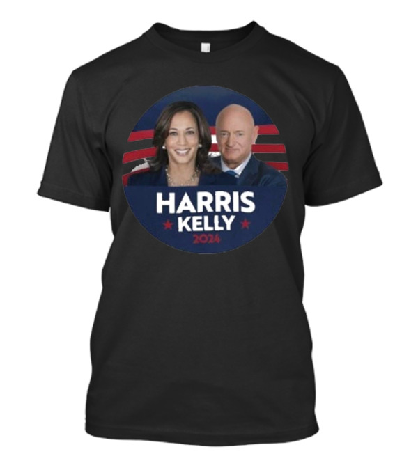 Harris Kelly 2024 Presidential Campaign Red White Blue Stars T-Shirt