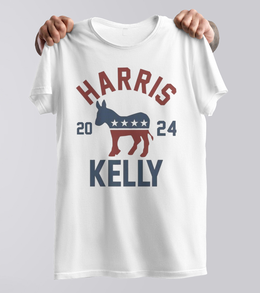 Harris Kelly 2024 Donkey Stars Election Campaign T-Shirt