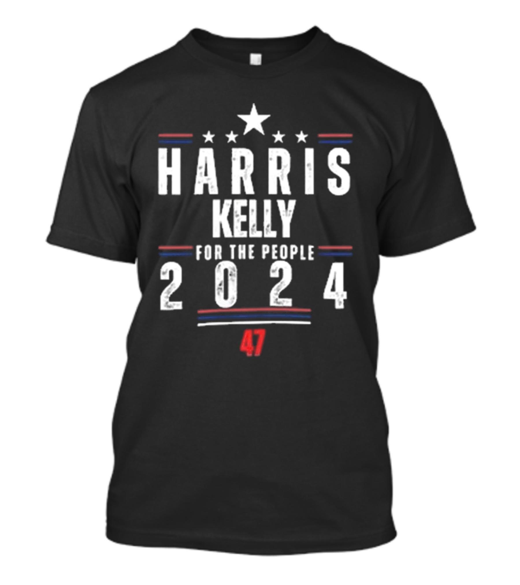 Harris Kelly 2024 For The People Star And Stripes 47 T-Shirt