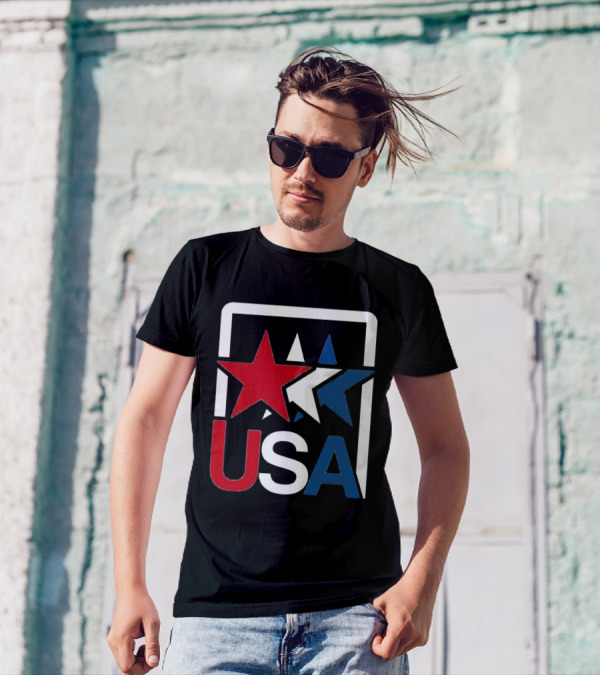 USA Stars In Motion Red White Blue T-Shirt